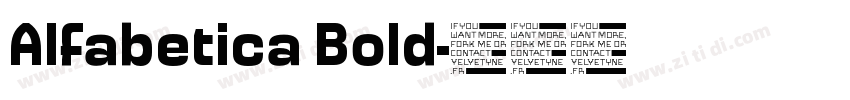 Alfabetica Bold字体转换